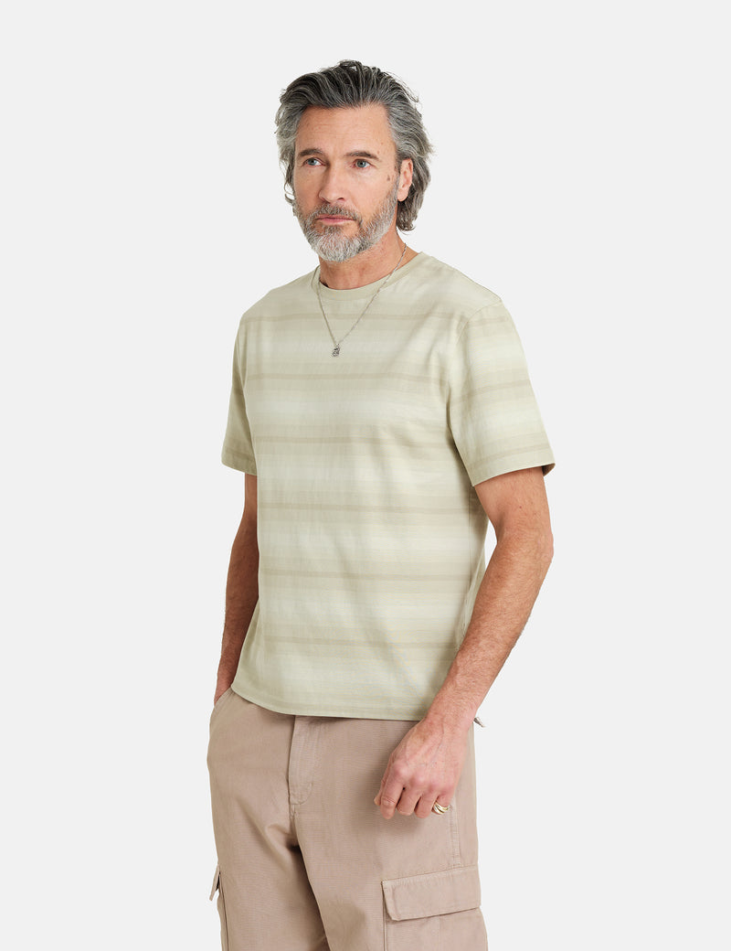 Wax London Dean T-Shirt (Ombré-Streifen) - Salbeigrün