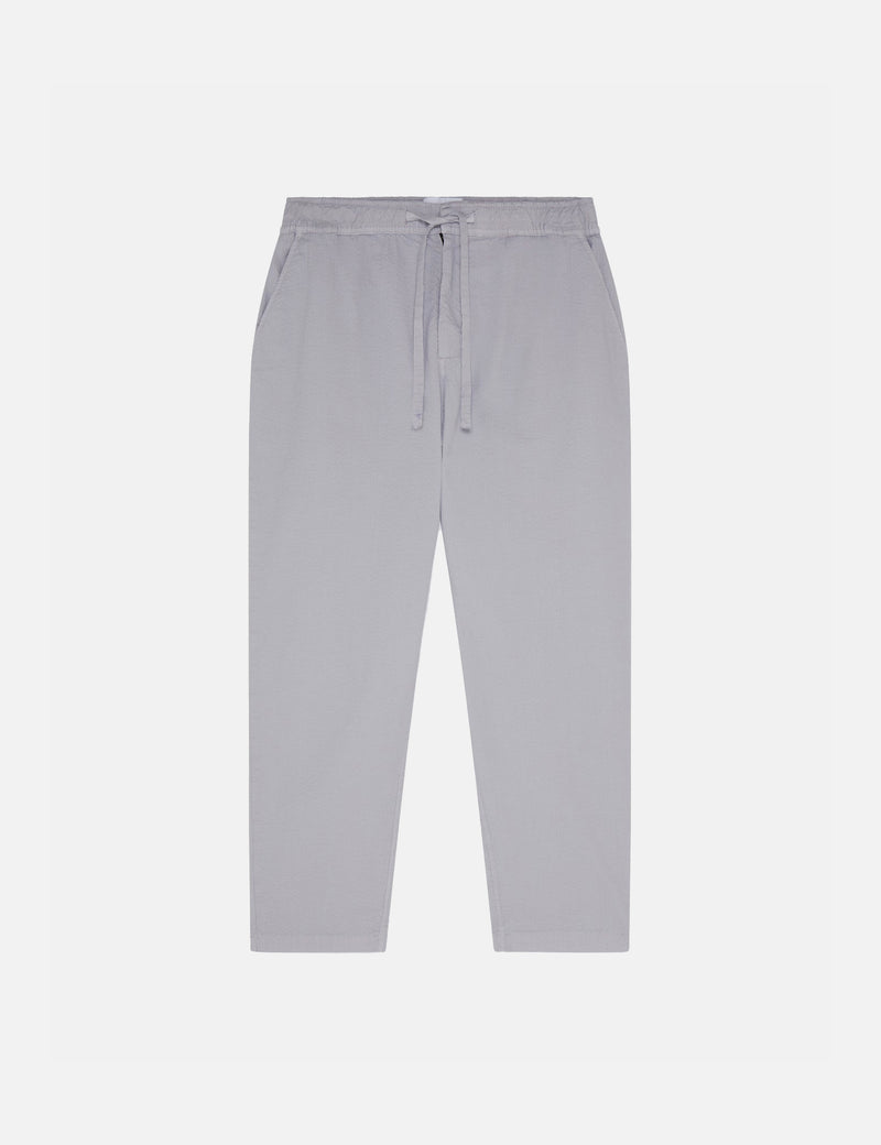 Wax London Kurt Seersucker Pantalon (Fuselé) - Gris Violet