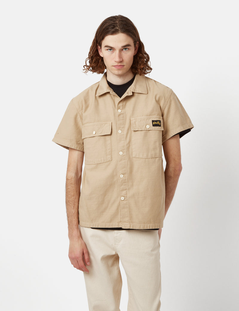 Stan Ray CPO Short Sleeve Shirt - Khaki Brown