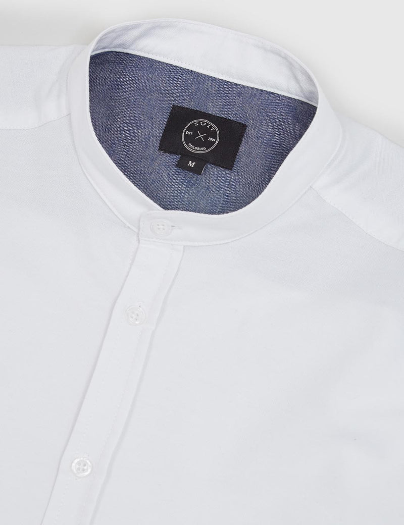 Suit Grandad Oxford Shirt White URBAN EXCESS.