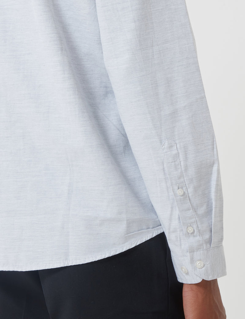 Suit Damon Long Sleeve Shirt - Light Grey Melange