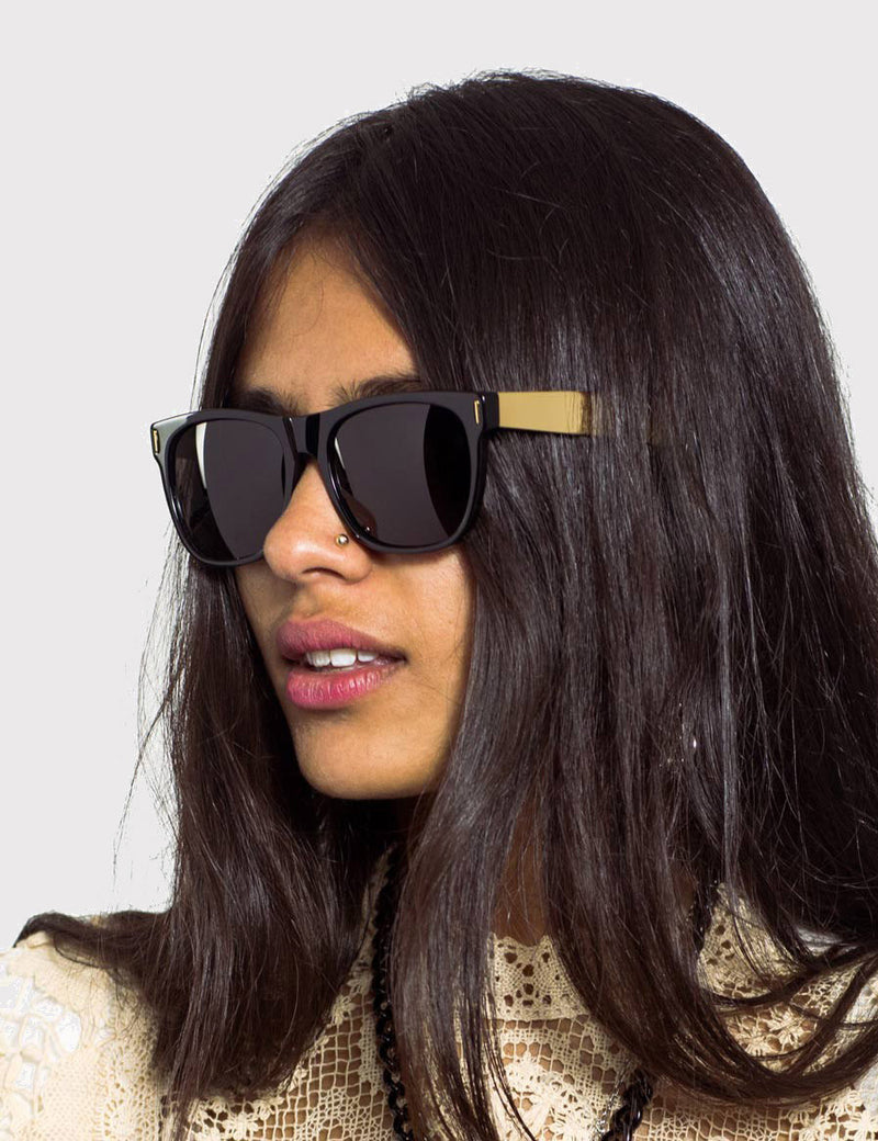 Super Classic Francis Sunglasses (Large) - Black/Gold