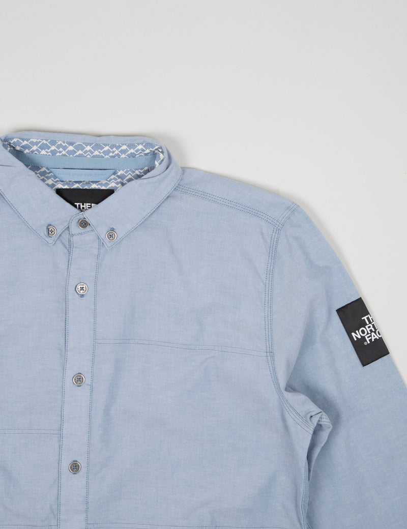 North Face Denali Long Sleeve Shirt - Moonlight Blue