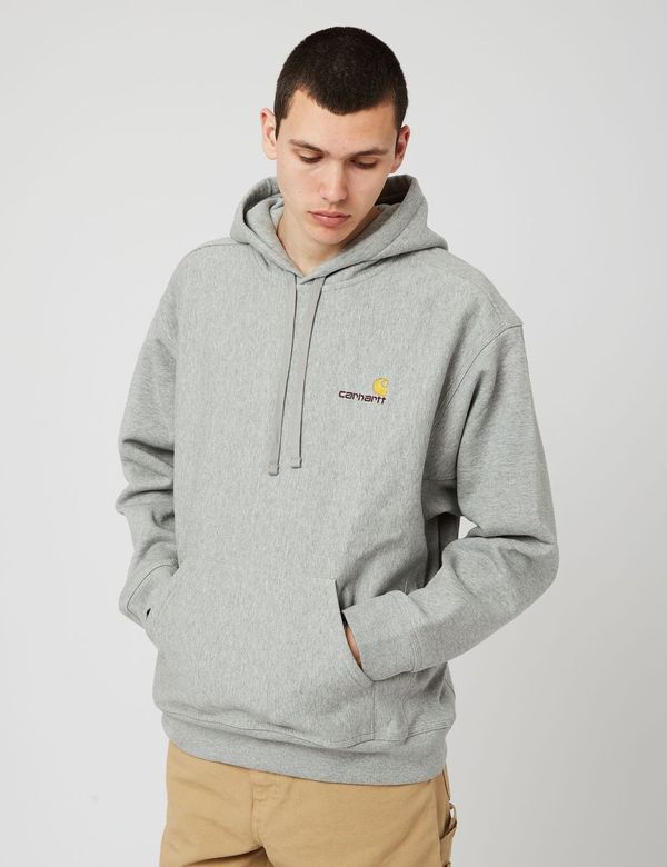 Sweat à capuche Carhartt-WIP American Script - Grey Heather