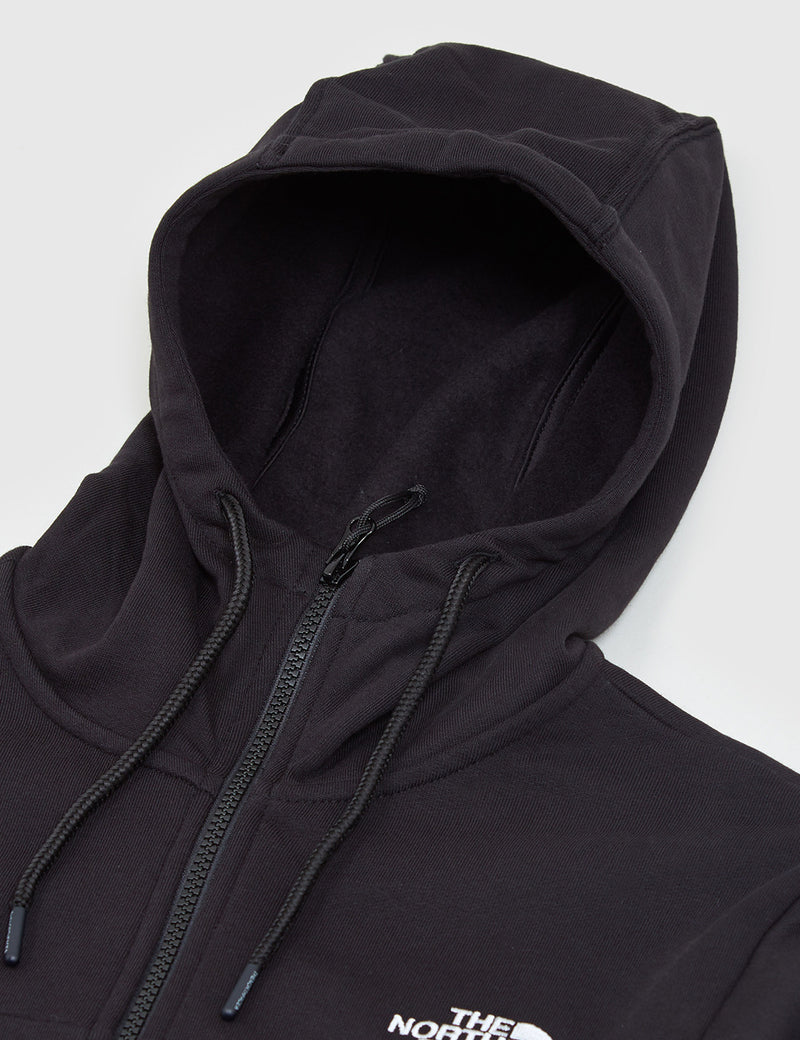 North Face Z-Pocket Zip Up Hooded Sweatshirt - Black