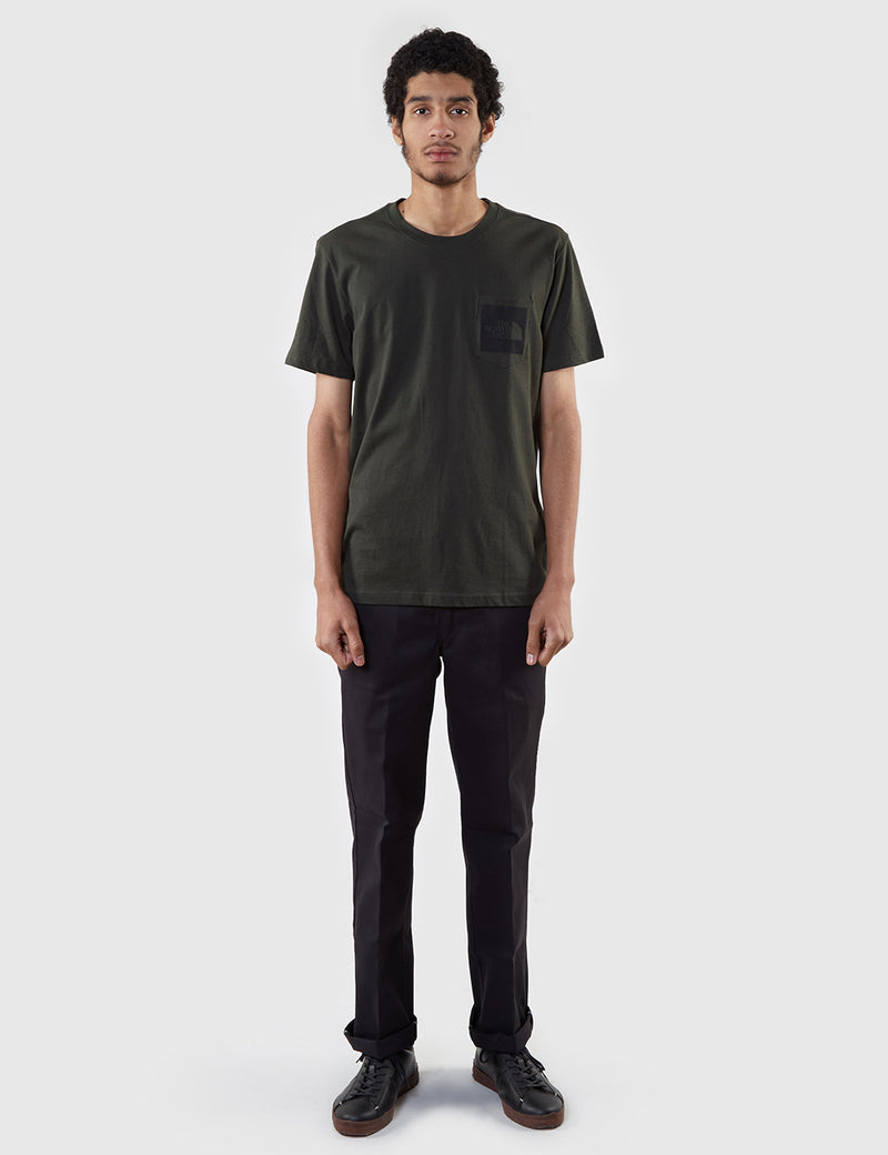 North Face Fine Pocket T-Shirt - Rosin Green