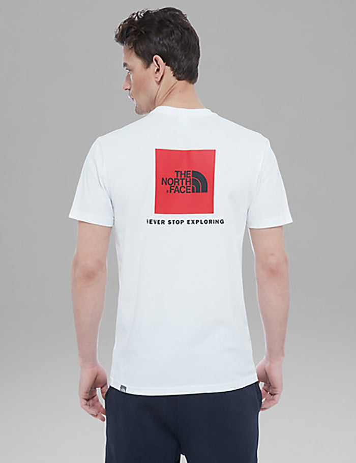 North Face 레드 박스 티셔츠-화이트