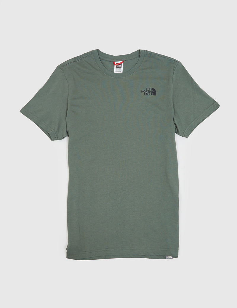 North Face Red Box T-Shirt - Thyme Green