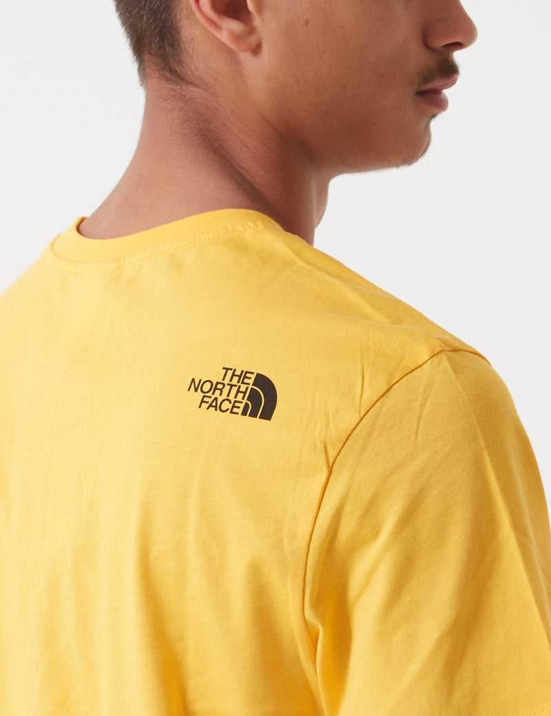 North Face 심플 돔 티셔츠-TNF 옐로우