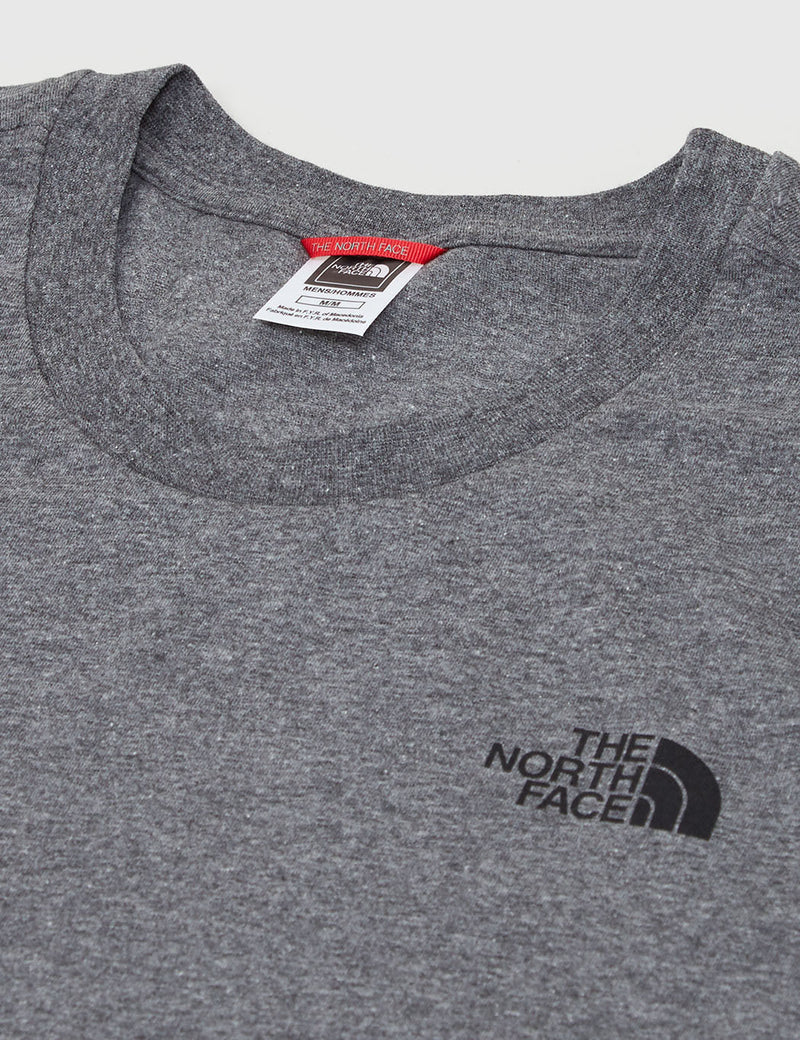 North Face Simple Dome T-Shirt - Grey Heather