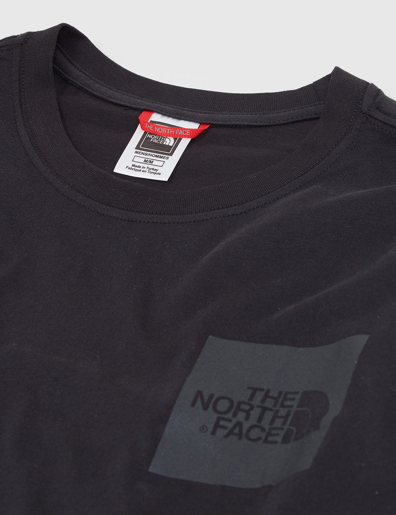 North Face Fine Long Sleeve Pocket T-Shirt - Black