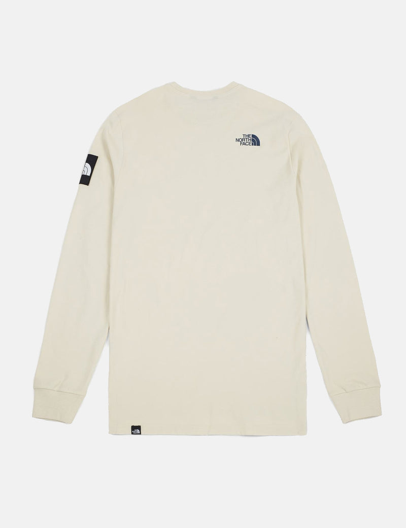 North Face Fine 2 Long Sleeve T-Shirt - Vintage White