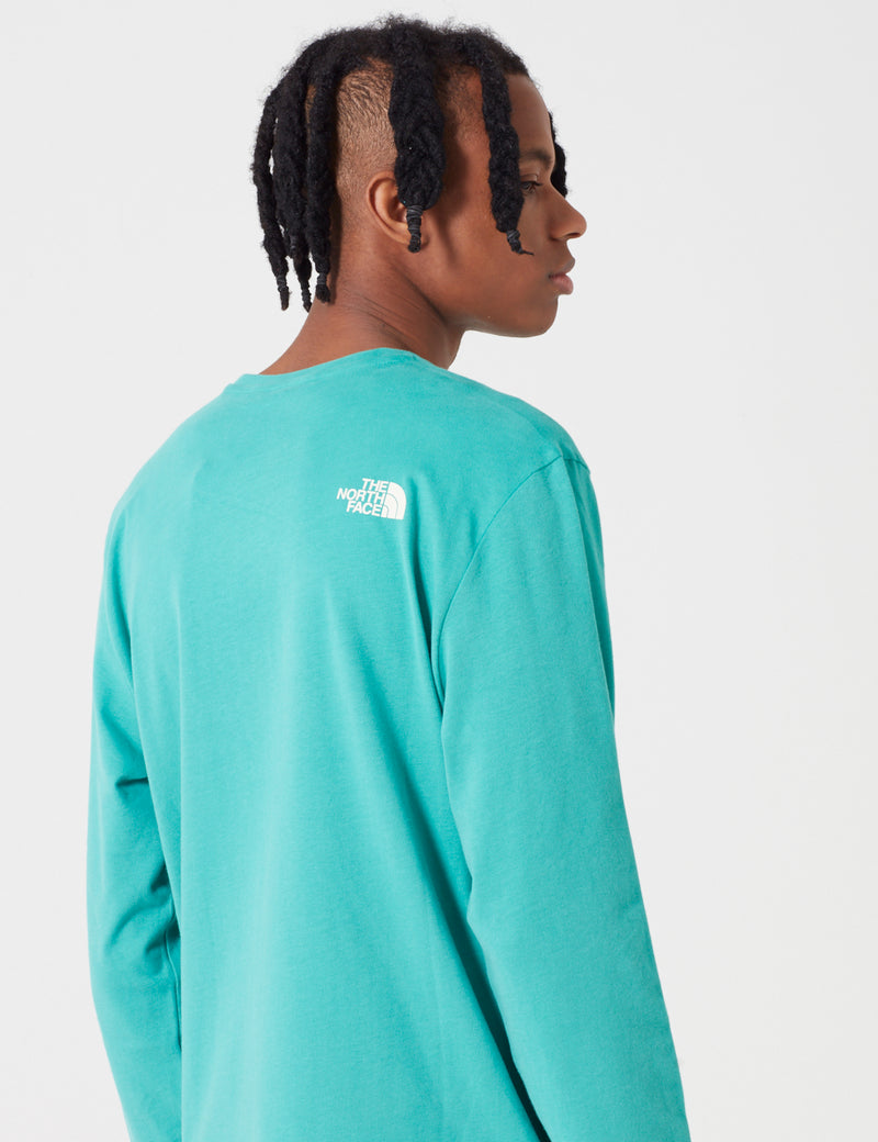 North Face Fine 2 Long Sleeve T-Shirt - Porcelain Green