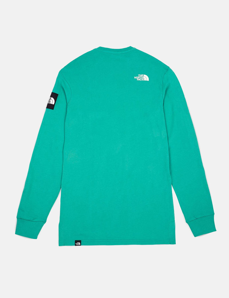 North Face Fine 2 Long Sleeve T-Shirt - Porcelain Green