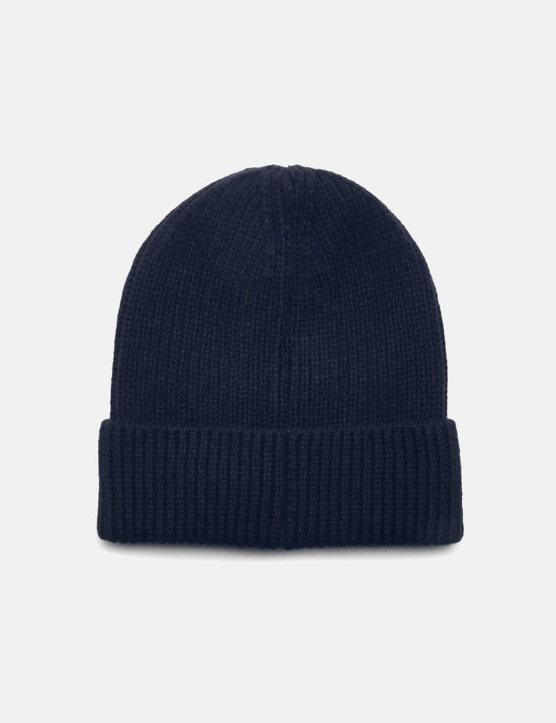 North Face Logo Box Cuff Beanie Hat - Urban Navy Blue