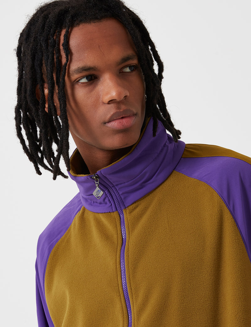 North Face EX Quarter Zip Fleece Sweater - Fir Green/Purple