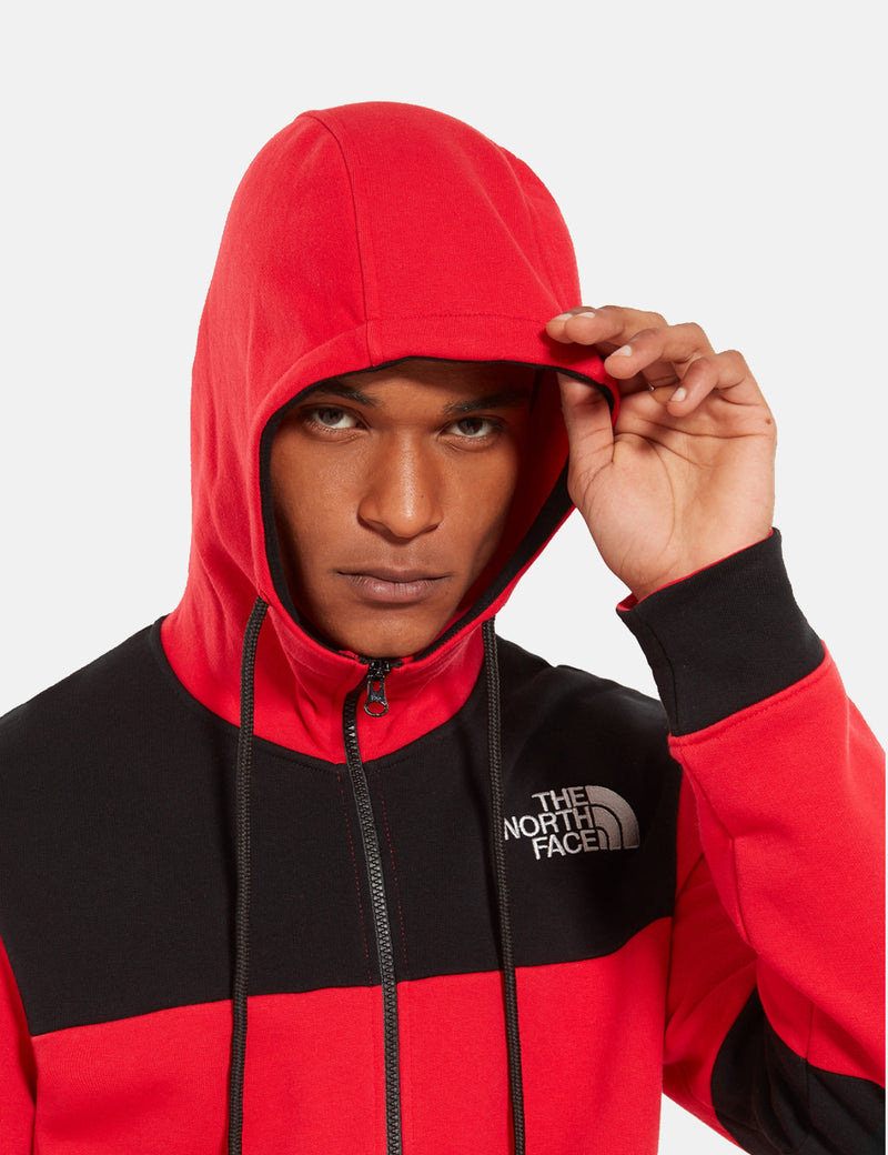 Pull North Face Himalayan Full Zip - Rouge