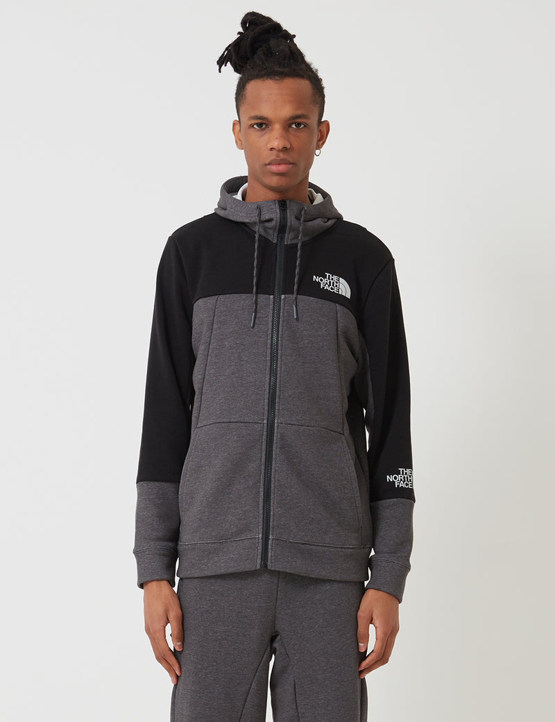North Face Light Full Zip Hooded Sweatshirt  - TNF Medium Grey