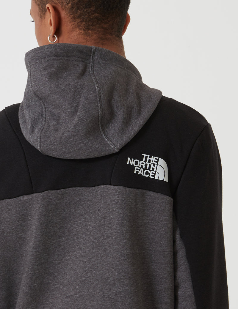 North Face Light Full Zip Hooded Sweatshirt  - TNF Medium Grey