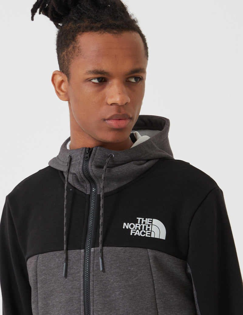 North Face Light Full Zip Hooded Sweatshirt  - TNF Medium Grey