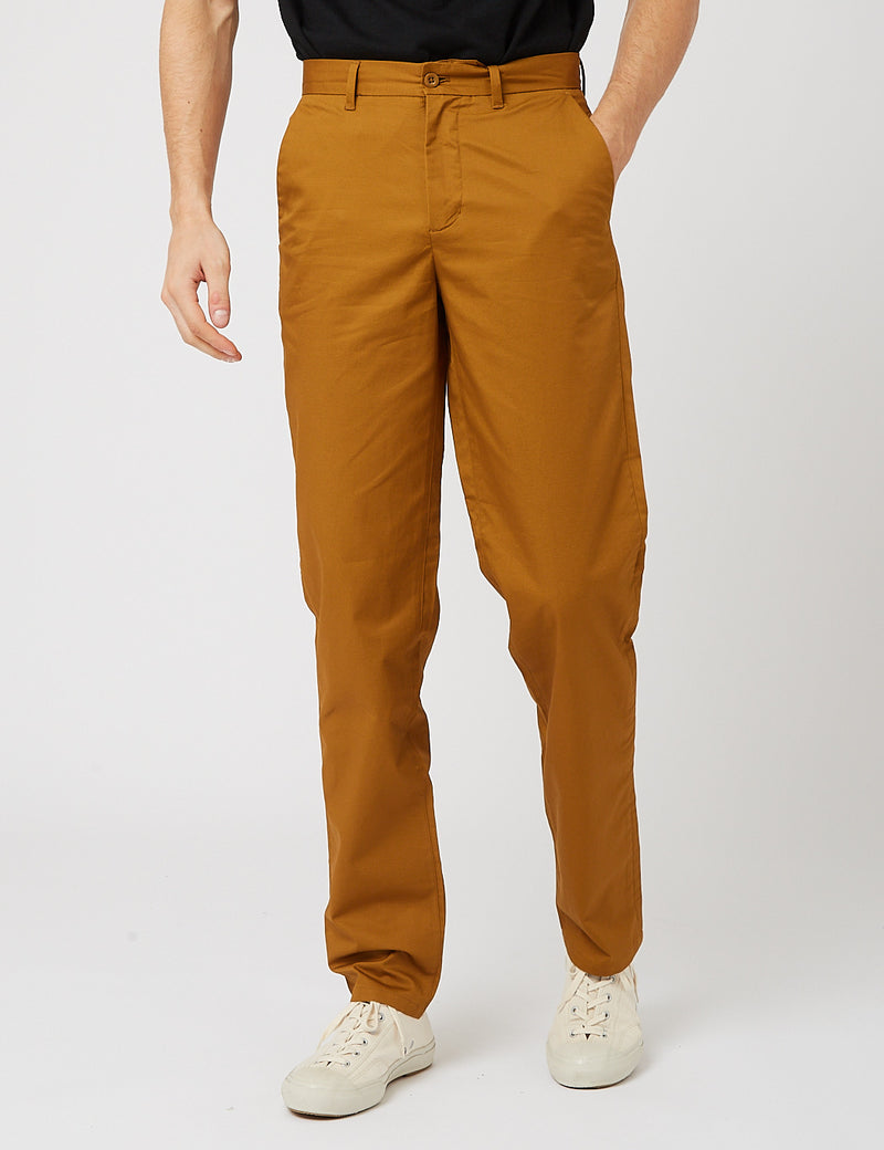 Fred Perry Classic Twill Trousers - Dark Caramel Brown