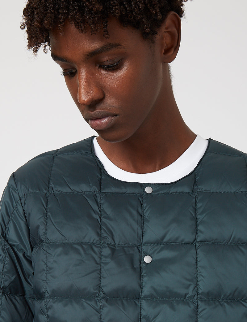 Taion Crew Neck Down Jacket - Forest Green