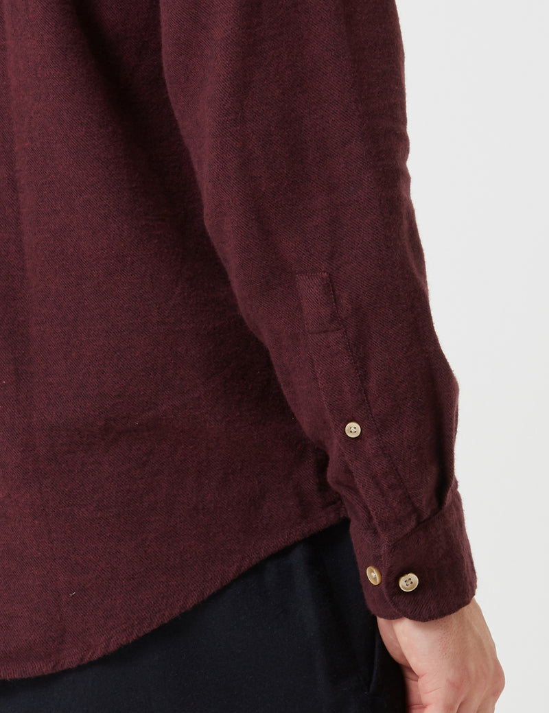 Portuguese Flannel Teca Shirt - Bordaeux