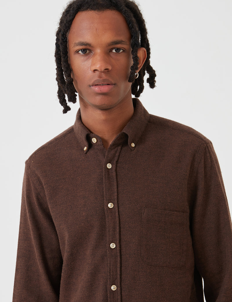 Portugiesisch Flanell Teca Shirt - Brown