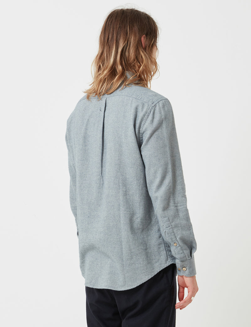 Portuguese Flannel Teca Shirt - Light Grey