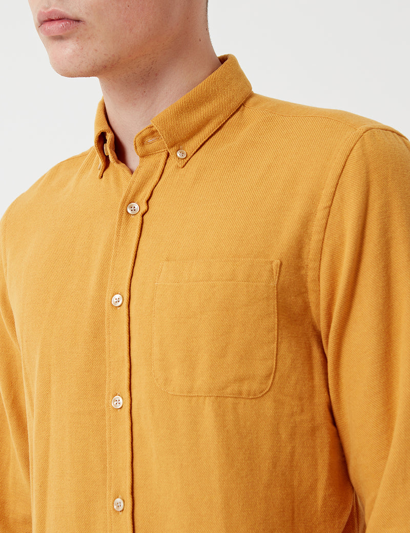 Chemise Teca en flanelle portugaise - Moutarde