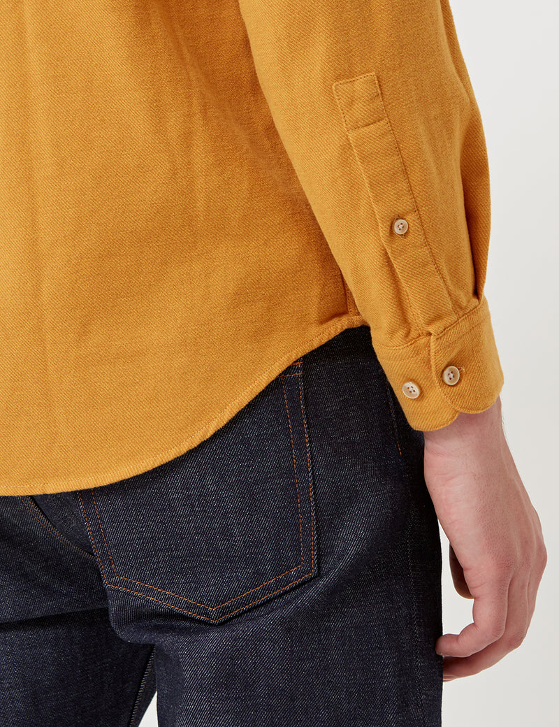 Chemise Teca en flanelle portugaise - Moutarde