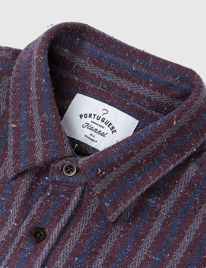 Chemise à Rayures Tica en Flanelle Portugaise - Rouge