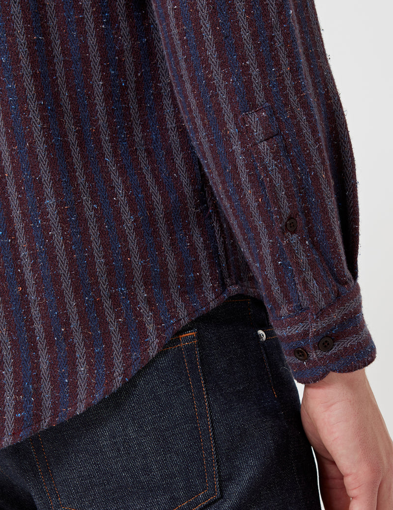 Chemise à Rayures Tica en Flanelle Portugaise - Rouge