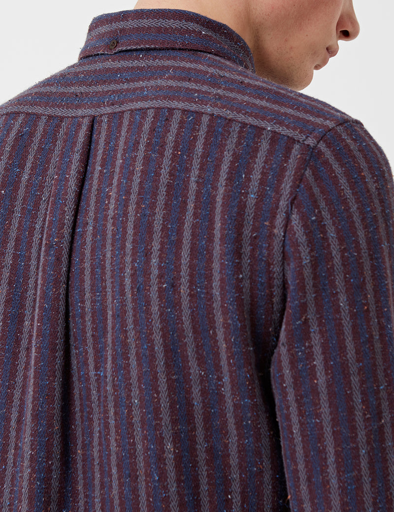 Chemise à Rayures Tica en Flanelle Portugaise - Rouge