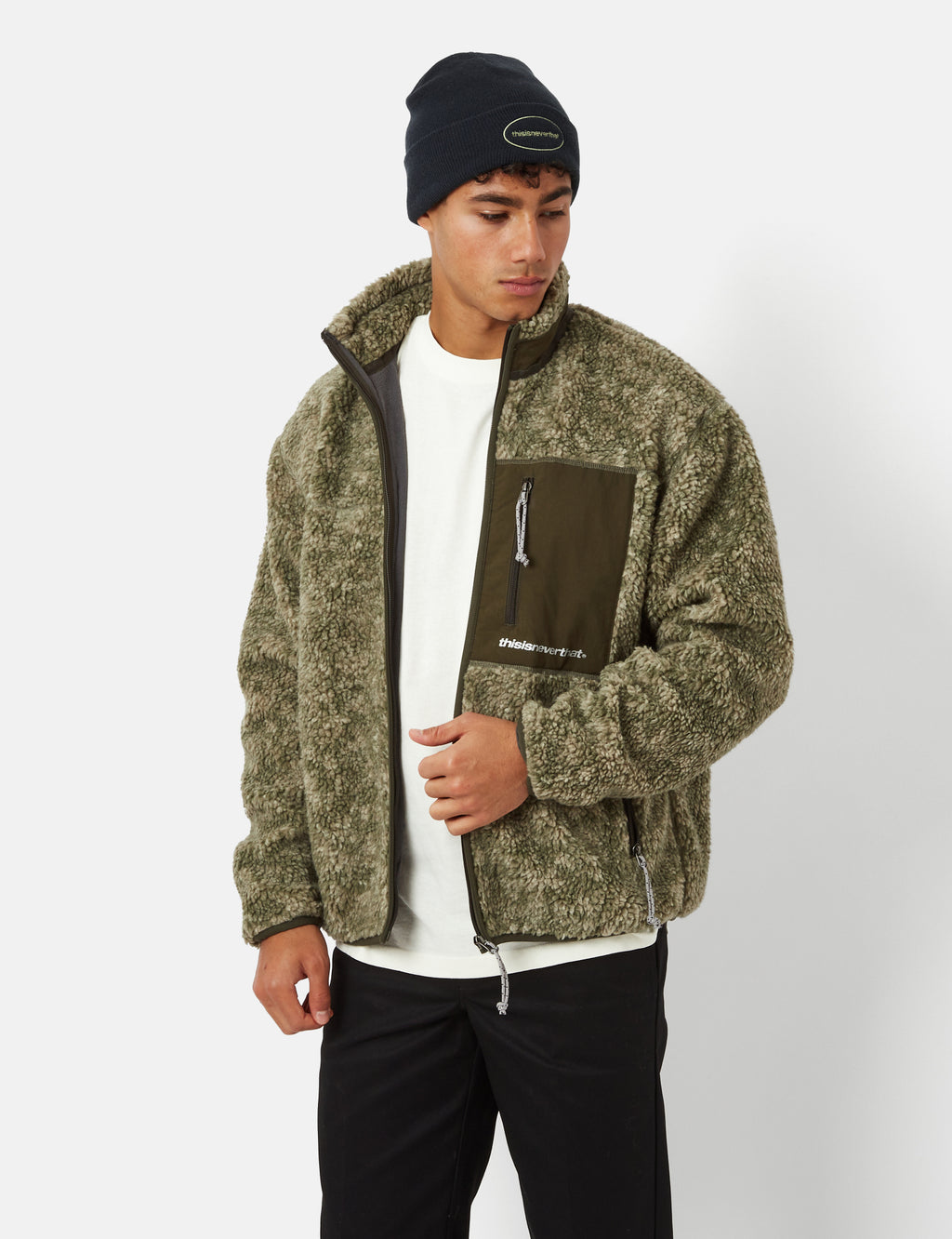 Thisisneverthat SP Sherpa Fleece Jacket - Olive Green I Urban Excess ...