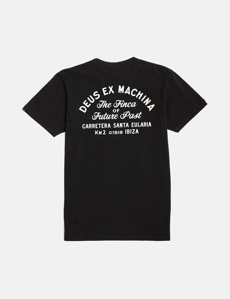 Deus Ex Machina Ibiza T-Shirt mit Adresstasche - Schwarz