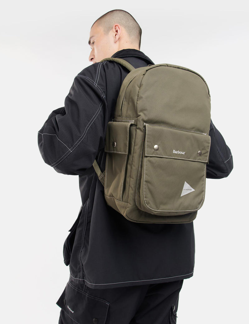 Barbour x And Wander Backpack - Khaki