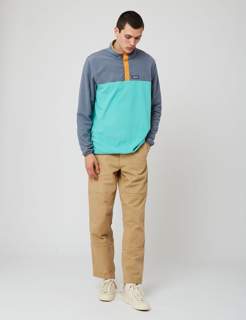 PatagoniaマイクロDスナップ-Tフリースプルオーバー-フレッシュティール