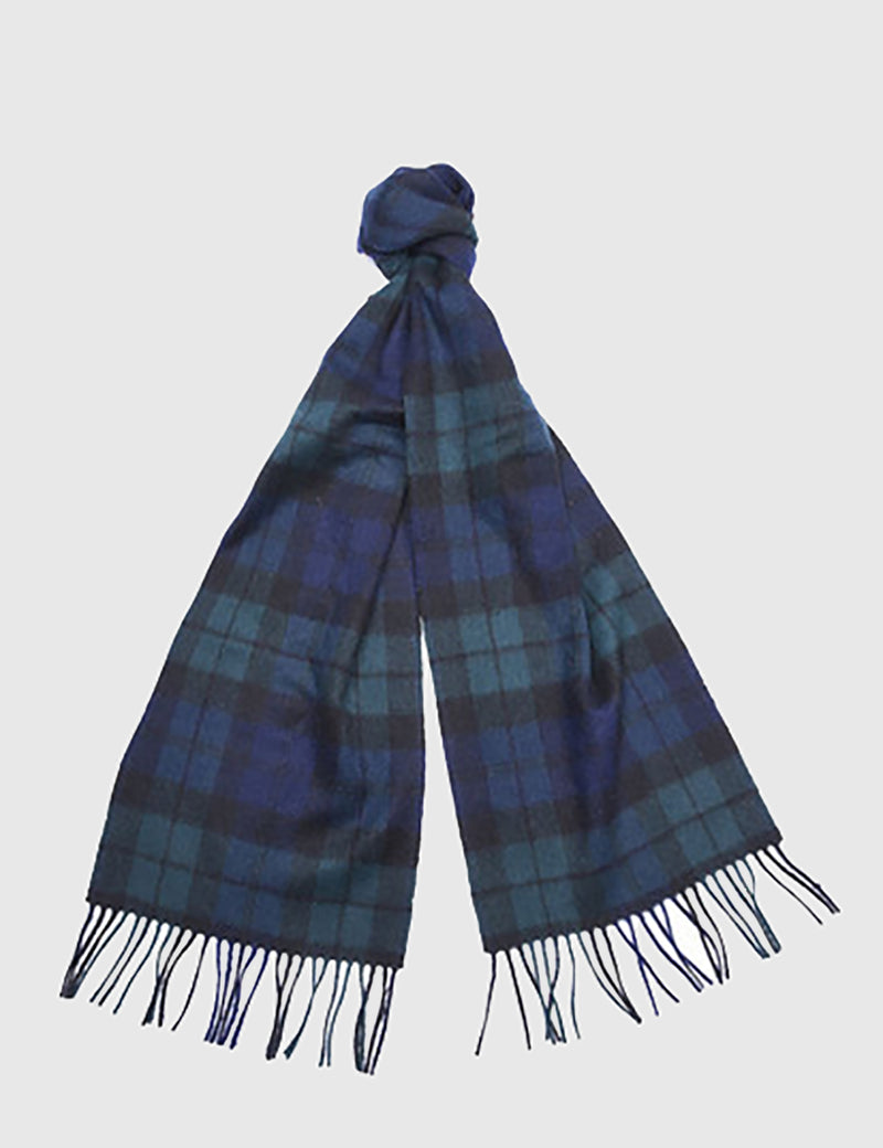 Barbour New Check Tartan Scarf Black Watch