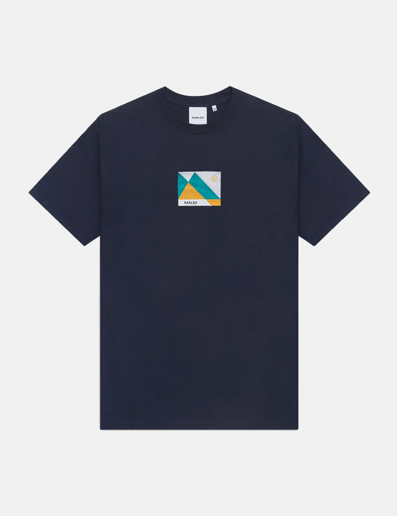 Parlez Horizon Organic T-Shirt - Navy Blue