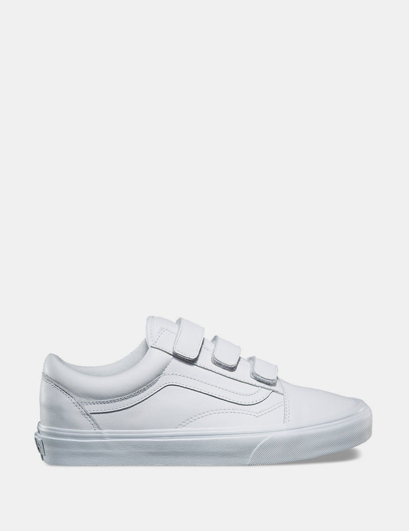 Vans Old Skool Velcro (Mono Leather) - True White