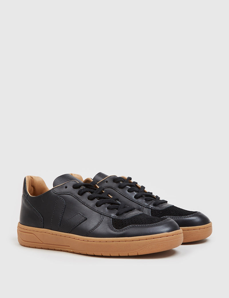 Veja V-10 Bastille Trainers - Black/Natural