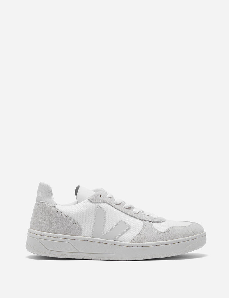 Veja V-10B-メッシュトレーナー-ホワイト/ナチュラル