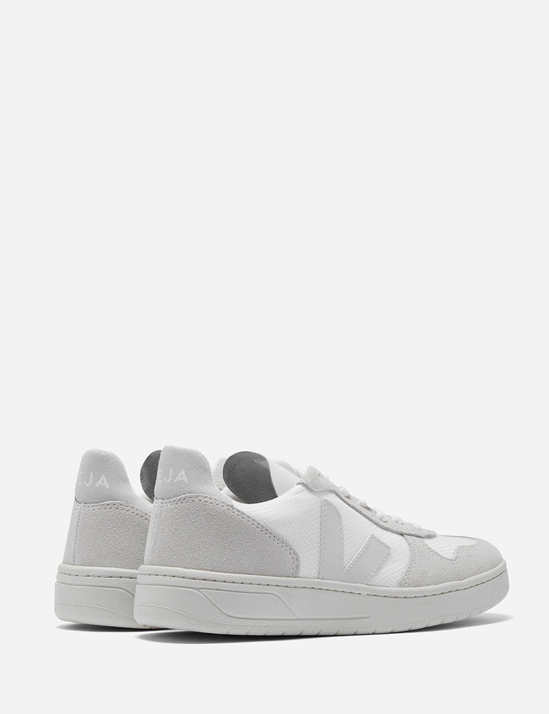 Veja V-10B-メッシュトレーナー-ホワイト/ナチュラル