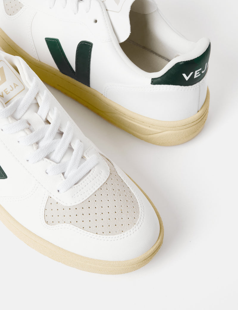 Women's Veja V-10 CWL Trainers - White/Brittany