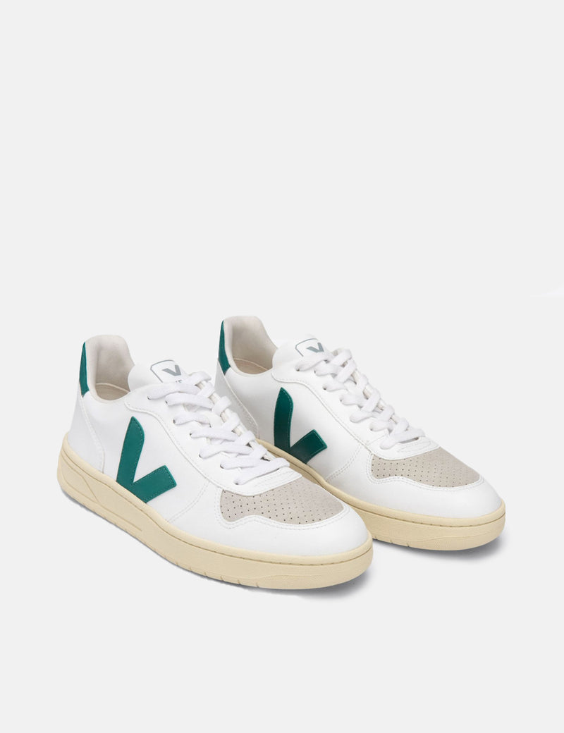 Veja V-10 CWL Sneaker (Vegan) - Weiß/Bretagne/Buttersohle