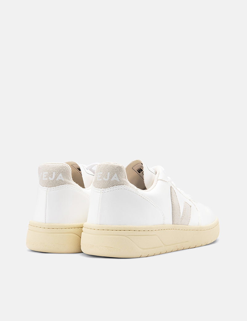 Womens Veja V-10 Leather Trainers (CWL) - White/Natural/Butter Sole
