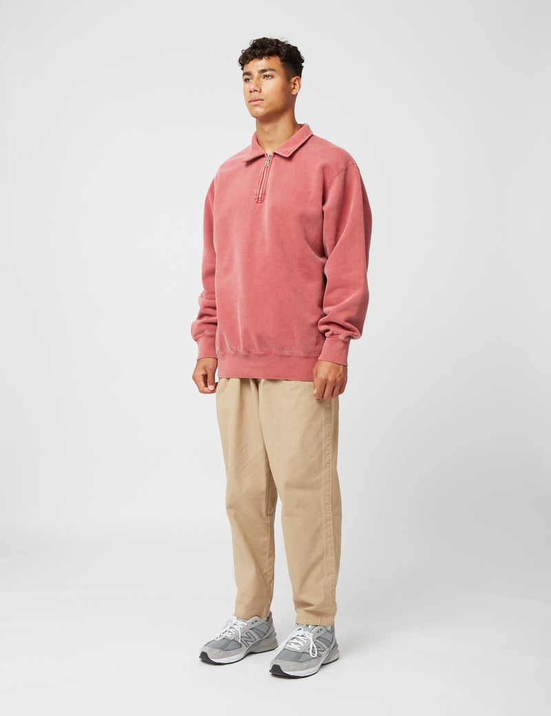 Bhode Pigment Dyed 1/4 Zip Sweat（Organic/Canada Origin、16oz）-Sahara Nights