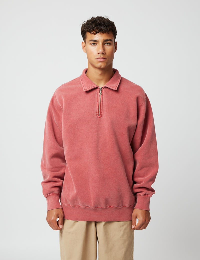 Bhode Pigment Dyed 1/4 Zip Sweat（Organic/Canada Origin、16oz）-Sahara Nights