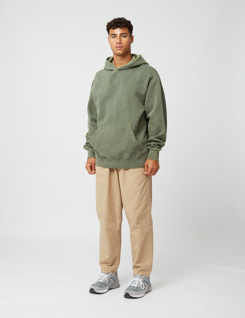 Bhode Pigment Dyed Hoodie（Organic/Canada Origin、16oz）-ダスティセージ